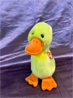 Ty Beanie Baby Yellow Plush Duck 9"