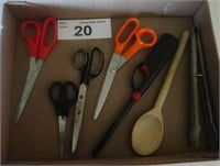 Scissor / Lighter / Wood Spoon Lot