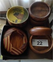 Painted Wood Bowl / Wood Bowl Lot