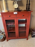 GLASS FRONT CABINET WITH KEY