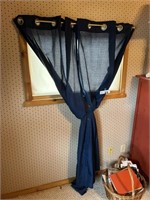 BLUE WINDOW DRAPES/SHADES LOT