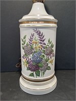 Vintage Ceramic Floral Lamp