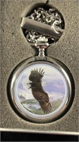 "Majestic Flight" Bald Eagle Pocket Watch Al