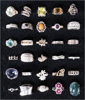 Sterling Silver Ring Collection Grouping