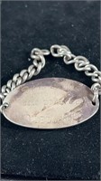 WWII Sterling Silver I D Bracelet