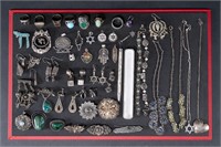 Judaic Sterling Jewelry Group Over 50PC etc
