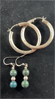 (2) Pair Sterling Silver Earrings