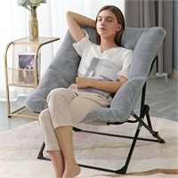 Comfy Saucer Chair, Folding Faux Fur Lounge