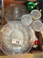 Glass & Plastic Egg Trays / Bowls Lot