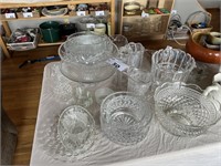MISC CRYSTAL GLASSWARE LOT VERY NICE