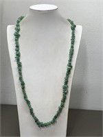 LONG NATURAL STONE BEADED NECKLACE