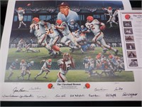1964 CLEVELAND BROWNS SIGNED CHAMPION PRINT