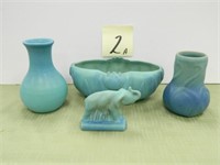 (4) Van Briggle Turquoise Pieces