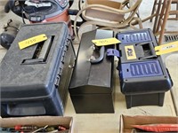 3-TOOL BOXES WITH MISC. TOOLS, TRAILER PLUG