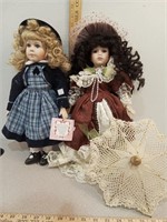 7 porcelain dolls - SEE PICTURES