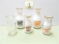 (5) Milk Bottles - M.H. Williams Jr.,