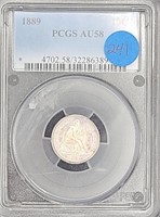 1889 Ten Cent Coin
