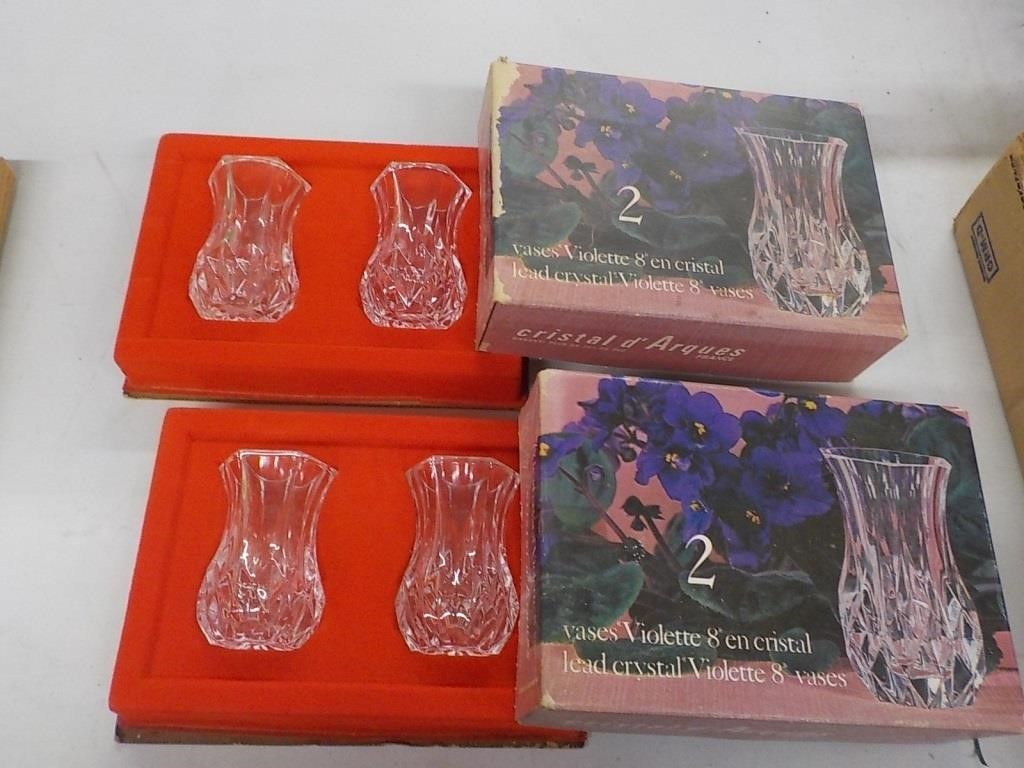 Crystal Violette vases