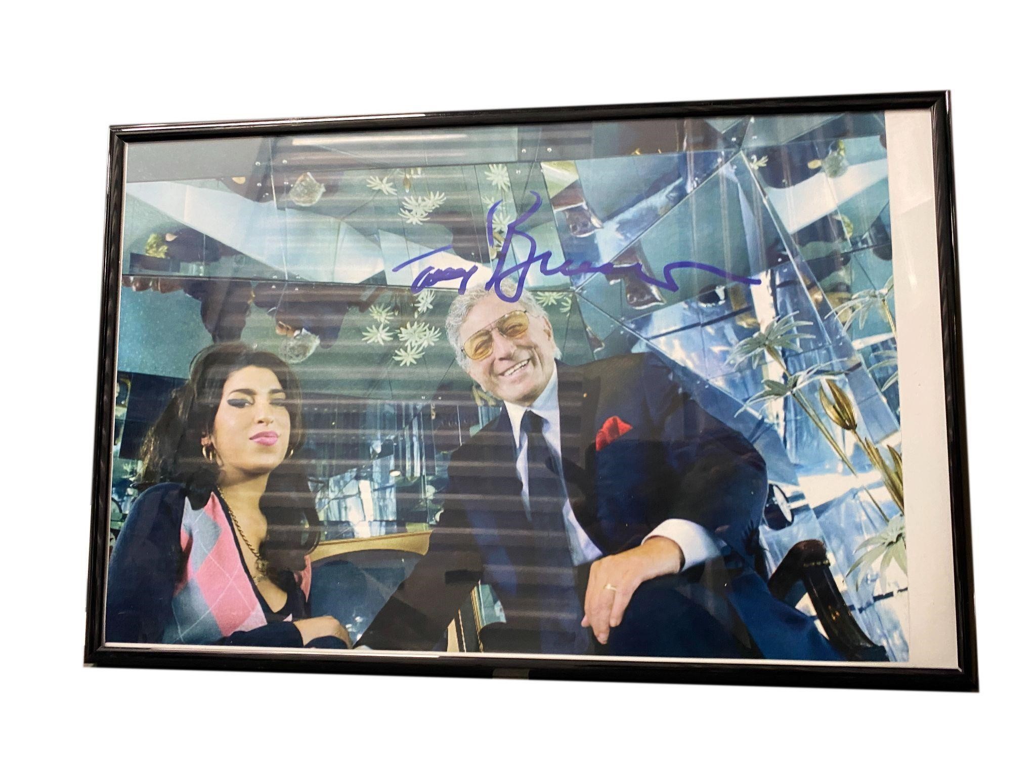 Amy Winehouse & Tony Bennet, Signed Framed Photo