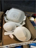 corning ware dishes and fire king dishes