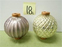 (2) Lightning Rod Balls - (1) Quilted & (1) Ribbed