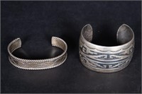 Native American Navajo Sterling Cuff Bracelet Lot