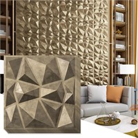 Art3d 3D Panels Gold- 12 Tiles  32 Sq Ft