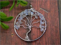 OPALITE TREE OF LIFE WIRE WRAPPED PENDANT