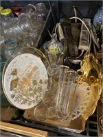 gold colored anniversary glassware