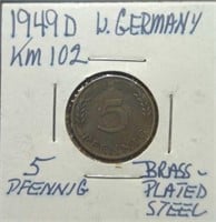 1949 d. West Germany coin