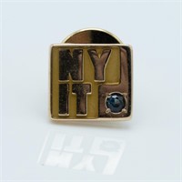 Gold Brooch Pin New York Institue of Technology