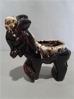 Vtg. USA Ceramic Donkey Planter