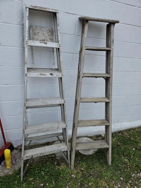 6' Aluminum & 6' Wood Step Ladder