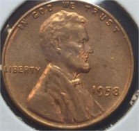 Uncirculated 1958 Lincoln wheat Penny