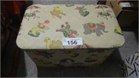Vintage Pearl Wick Circus Toy Chest