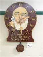 Vintage Ever-Ready Safety Razor Key Wind Clock