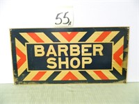 Porcelain Barber Shop Sign (18x9)