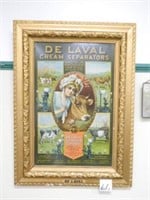 De Laval Cream Separator Co. Tin Sign w/