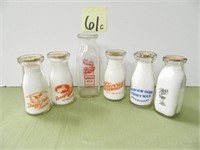 (6) Milk Bottles - Driggs, Glen Ellyn, Rice's,
