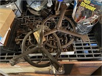 antiques sewing machine? stove? parts