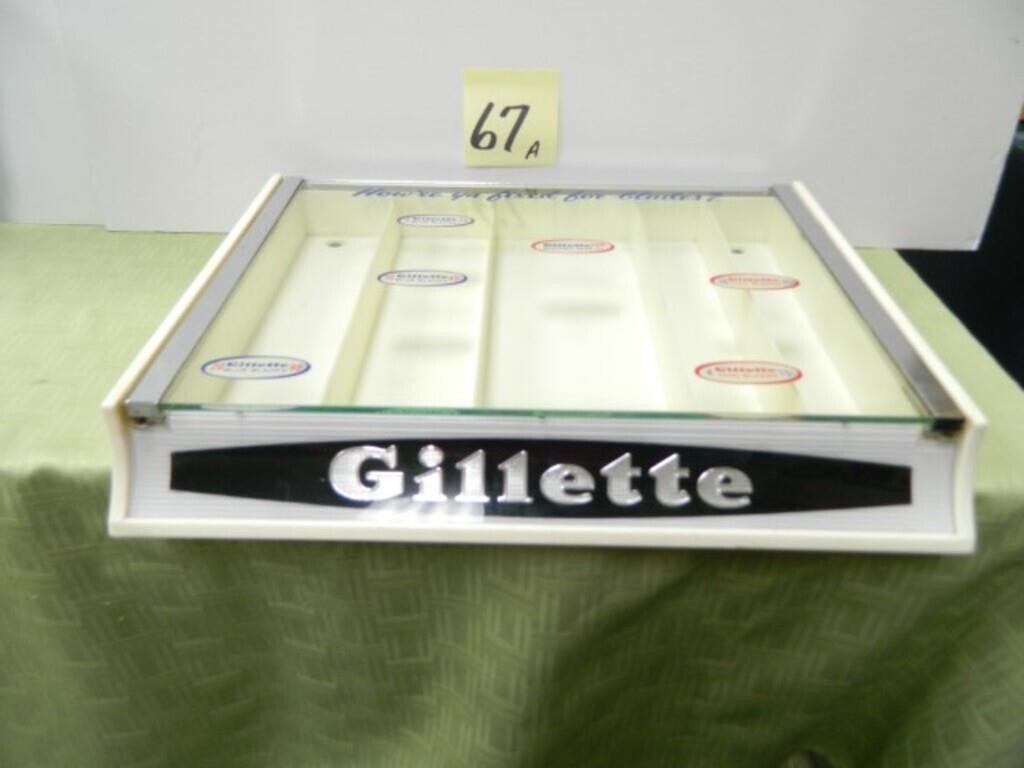Vintage Gillette Counter Top Display Case