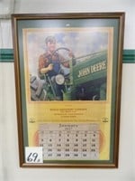 1947 John Deere Framed Calendar - La Crosse, KA.