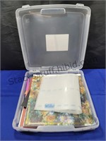 Scrapbooking Supplies & Clear Tote