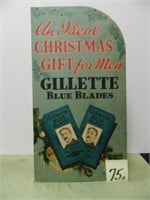 Gillette Blue Blade Cardboard Christmas Display