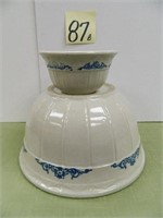 (2) Western Stoneware Colonial Pattern Bowls, 10"