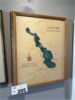 LONG LAKE FRAMED WOOD ART/ WALL DECOR