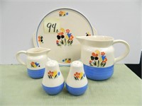 (5) Pcs of Universal Pottery - Water and Milk