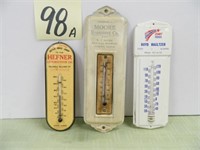 (3) Thermometers - Moore Monument Co. Sterling IL,