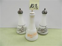 (3) Vintage Barber Bottles - (2) Witch Hazel &