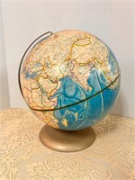 Vintage Rand McNally World Globe on stand